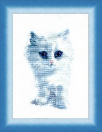 Набір для вишивання хрестиком Чарівна Мить М-92 (№350) "Білий кіт"