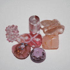 1184TDM/Pink,6-16 MM,50г.Fancy Mix Crystal Art намистини