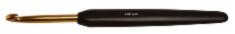 30802 Крючок алюмінієвий з чорною ручкою та золотим наконечником KnitPro, 2.50 мм