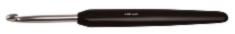 30814 Крючок алюмінієвий з чорною ручкою та срібним наконечником KnitPro, 3.50 мм