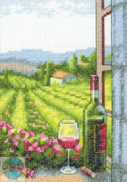 70-65137 Набір для вишивання хрестом DIMENSIONS Wine with a View "Вино з краєвидом з вікна"