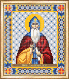 СБІ-044 Схема для вишивання бісером "Іменна ікона святий преподібний Ілля Муромець Печерський"