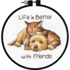 72-74549 Набір для вишивання хрестом DIMENSIONS Better with Friends "Краще з друзями"