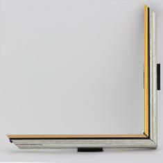 Рамка стандартная без стекла, цвет серебро с золотом, размер 21х21