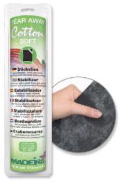 9437 Стабілізатор Cotton Soft чорний відривний, для усіх видів тканини 30 см*10 м