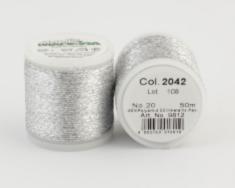 2042/9812METALLIC №20 металіз. поліефір, нитка для вишивки та плетіння, 50 м