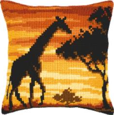 PN-0008642 Набір для вишивання хрестом (подушка) Vervaco Giraffe "Жираф"