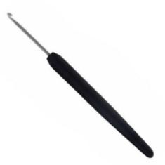 30861 Крючок стальний з чорною ручкою та  срібним наконечником KnitPro, 0.50 мм