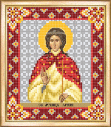 СБІ-095 Схема для вишивання бісером "Іменна ікона свята мучениця Агнія"