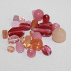 1576TDM/Pink,4-16 MM,50г.Plain Beads Mix Crystal Art намистини