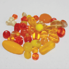 1576TDM/Yellow/Orange,4-16 MM,50г.Plain Beads Mix Crystal Art намистини