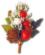 121SF Букет для декорирования Ягоды,листья и сосна. Каталог товарів. Творчість. Скрапбукінг