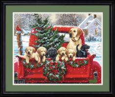 73-91773 Набір для малювання фарбами за номерами Holiday Puppy Truck 