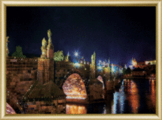 Готовая картина стразами КС-106 "Мост Прага"