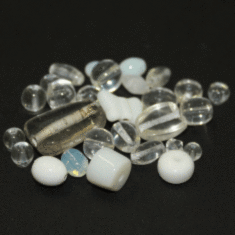 1576TDM/White,4-16 MM,50г.Plain Beads Mix Crystal Art намистини