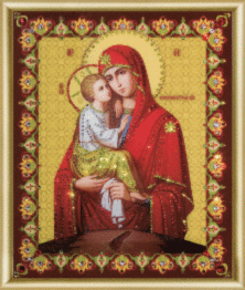 Набір картина стразами Чарівна Мить КС-049 "Ікона Божої Матері Почаєвської"