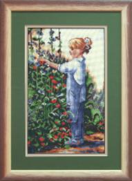 Набір для вишивання хрестиком Чарівна Мить №494 "Дівчинка в саду"