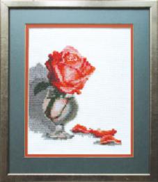 Набір для вишивання хрестиком Чарівна Мить А-111 "Троянда у бокалі"