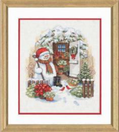 08817 Набір для вишивання хрестом DIMENSIONS Garden Shed Snowman "Садовий сніговик"