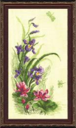 Набір для вишивання хрестиком Чарівна Мить №232 Триптих "Польові квіти"
