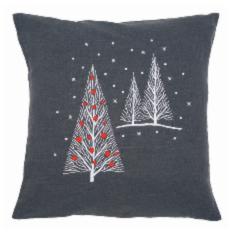 PN-0164820 Набір для вишивання гладдю (подушка) Vervaco Christmas Trees "Різдвяні ялинки"