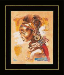 PN-0008009 Набір для вишивки хрестом LanArte African Woman "Африканська дівчина"