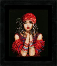 PN-0144529 Набір для вишивки хрестом LanArte Gypsy Girl "Циганка"