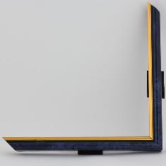 Рамка стандартная без стекла, цвет синий мрамор с золотом, размер 21х21