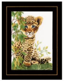 PN-0158160 Набір для вишивки хрестом LanArte Little panther "Маленька пантера"