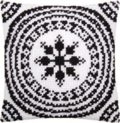 PN-0155756 Набір для вишивання хрестом (подушка) Vervaco Black and White "Чорний та білий"
