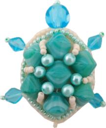 БП-224 Набір для виготовлення брошки Crystal Art "Черепаха"