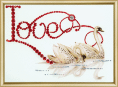 Набір картина стразами Чарівна Мить КС-003 "Лебедина вірність"