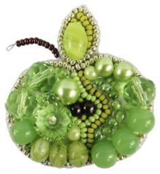 БП-256 Набір для виготовлення брошки Crystal Art "Зелене яблуко"