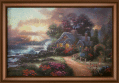 Набір картина стразами Чарівна Мить КС-088 "Будиночок біля моря"
