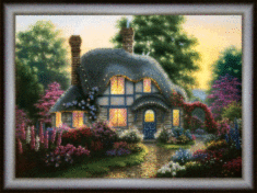 Набір картина стразами Чарівна Мить КС-144 "Квіти біля дому"