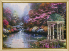 Набір картина стразами Чарівна Мить КС-157 "Альтанка біля озера"