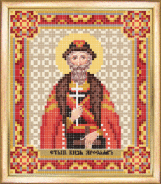 СБІ-052 Схема для вишивання бісером "Іменна ікона святий благовірний князь Ярослав Мудрий"