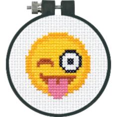 72-75070 Набор для вышивания крестом DIMENSIONS "Tongue Out Emoji"