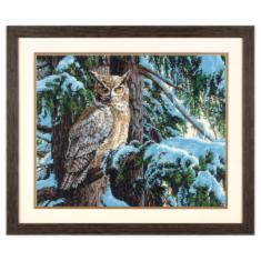 73-91772 Набор для рисования красками по номерам Great horned owl "Большая рогатая сова" Dimensions