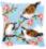 PN-0145156 Набір для вишивання хрестом (подушка) Vervaco Birds between flowers "Птахи між квітами"