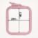 170-13 Пяльцы-рамка квадрат пластиковые 220*195mm Nurge (розовые). Каталог товарів. Вишивання/Шиття. Пяльці