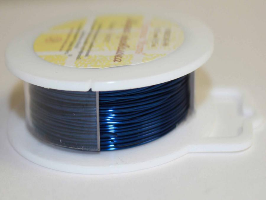 Проволока медная диаметр 0,4 мм наматыванием 15м, WIRE26G-06, цвет синий . Каталог товарів. Інструменти та фурнітура. Мідний дріт