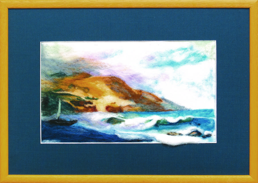 Набор для валяния картины Чарівна Мить В-65 "Морской пейзаж". Каталог товарів. Набори
