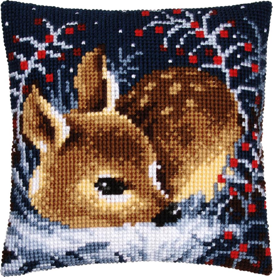 PN-0158266 Набор для вышивания крестом (подушка) Vervaco Little deer "Маленький олень". Каталог товарів. Набори