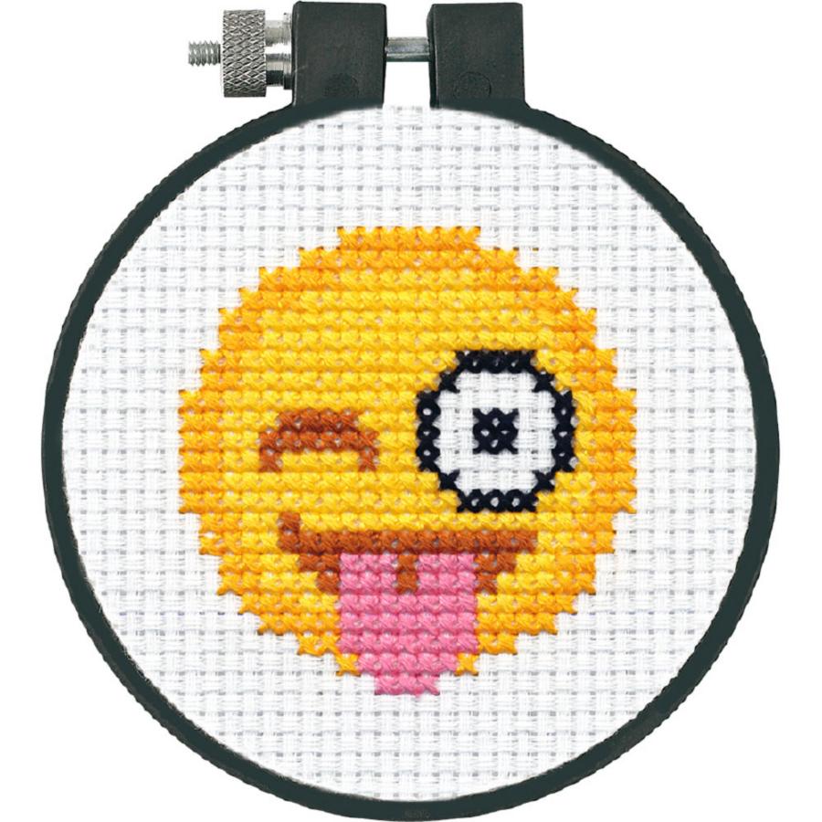 72-75070 Набор для вышивания крестом DIMENSIONS "Tongue Out Emoji". Каталог товаров. Наборы