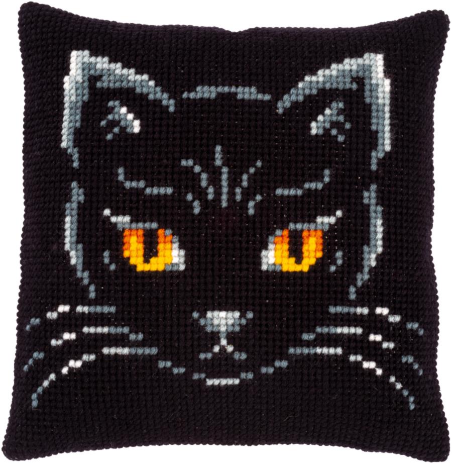 PN-0171086 Набор для вышивания крестом (подушка) Vervaco "Черный кот". Каталог товарів. Набори