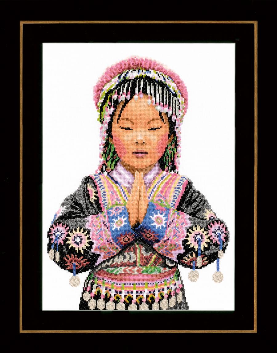 PN-0200962 Набор для вышивки LanArte " Девушка тайского горного племени". Каталог товарів. Набори